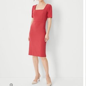 Scoop Neck Short Sleeve Sheath Dress
